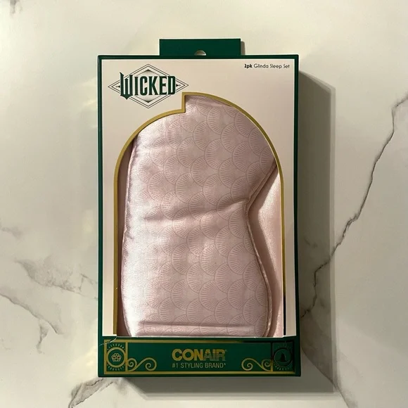 Wicked Glinda Self-Care Collection: Satin Sleep Set, Hair Towel, Spa Headband - Picture 8 of 16